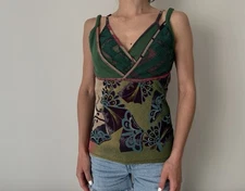 Save The Queen Mesh Tank Top Strappy y2k vintage  Size XL