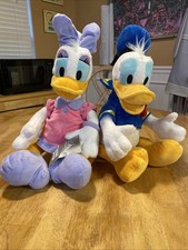 Authentic Disney Store Donald Duck And Daisy Duck Plush Toy 18  NWT