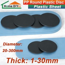 Black PP Round Plastic Disc 20-300mm Cover Plate Hard Plastic Sheet Thick 1-30mm
