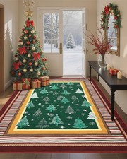 Christmas Rug for Bedroom, 5x7 Area Rugs for Living Room with Soft Low Pile, ...