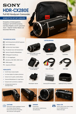Sony HDR-CX280E Full HD Camcorder