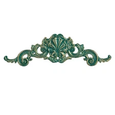 Sungmor Cast Iron Wall Decor, Fleur De Lis Design Flower Scrolled Wall Pediments