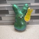 New Metallic Iridescent Green 6" Peeps Plush Stuffed Bunny Rabbit With Tag — photo 1