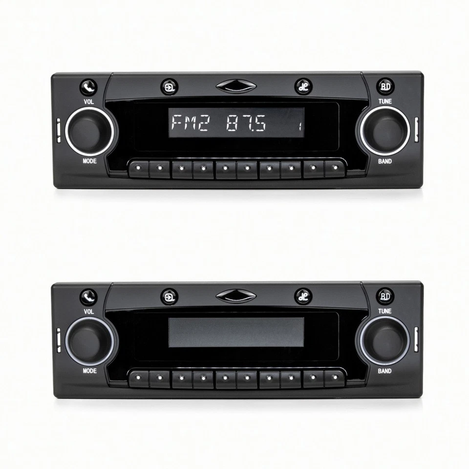 Retrosound Traffic Autoradio 1 DIN Youngtimer Becker Design Bluetooth DAB+ Noir - Photo 3/4