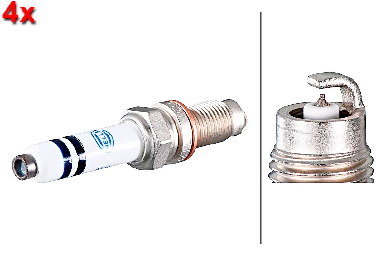 HELLA 4x Spark Plug For AUDI A1 SEAT Alhambra SKODA Citigo VW 11-23 04E905601
