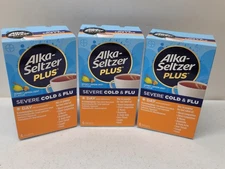(3) Alka-Seltzer Plus Severe Cold & Flu, Honey Lemon Zest, 6 Packets, DAY, 12/26