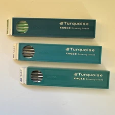 Vintage Berol Turquoise Eagle Drafting Leads 2375 2376 3 Regular & Green Drawing