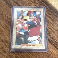 Bowman 1992 John Elway #193 Team Leaders Denver Broncos NFL Football