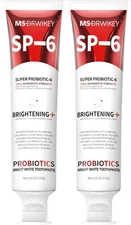 MSDRWIKEY SP-6 6-Probiotic Whitening Toothpaste & Brighten &  Oral Health 2-Pack