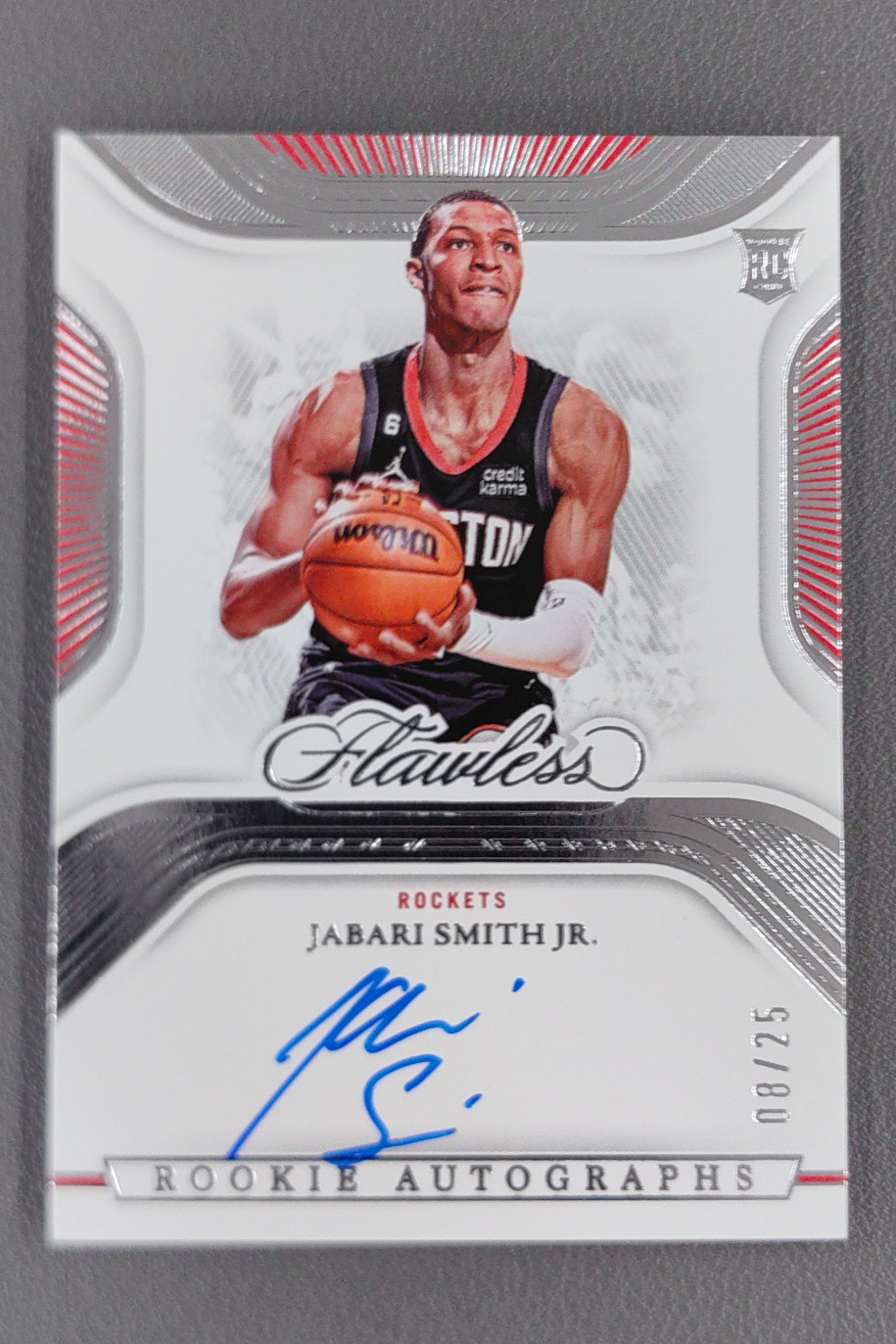 2022-23 Panini Flawless Jabari Smith Jr. Rookie Auto RC /25 #RA-JSJ Rockets