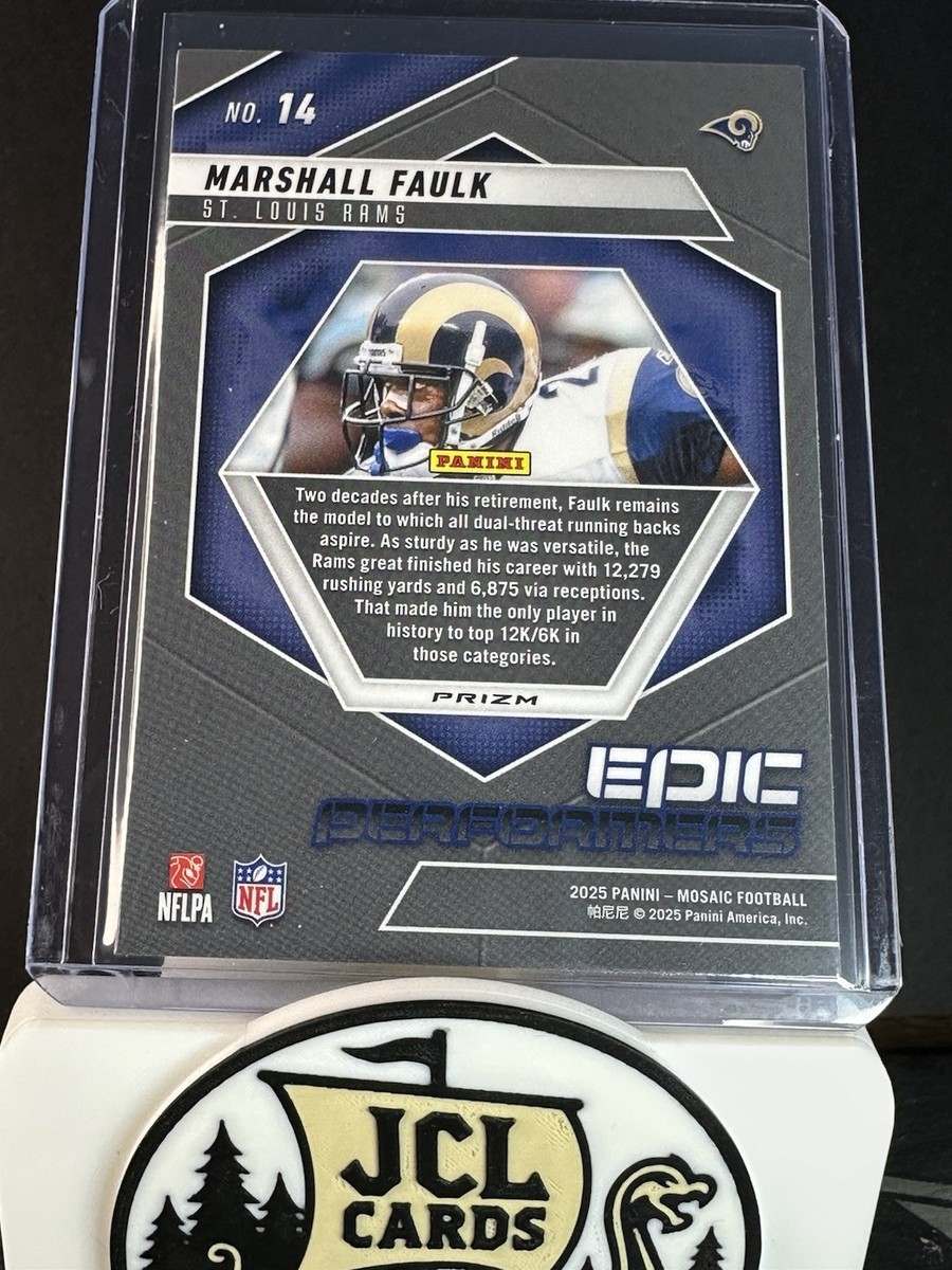 2025 Panini Mosaic - Epic Performers Marshall Faulk #14 Orange