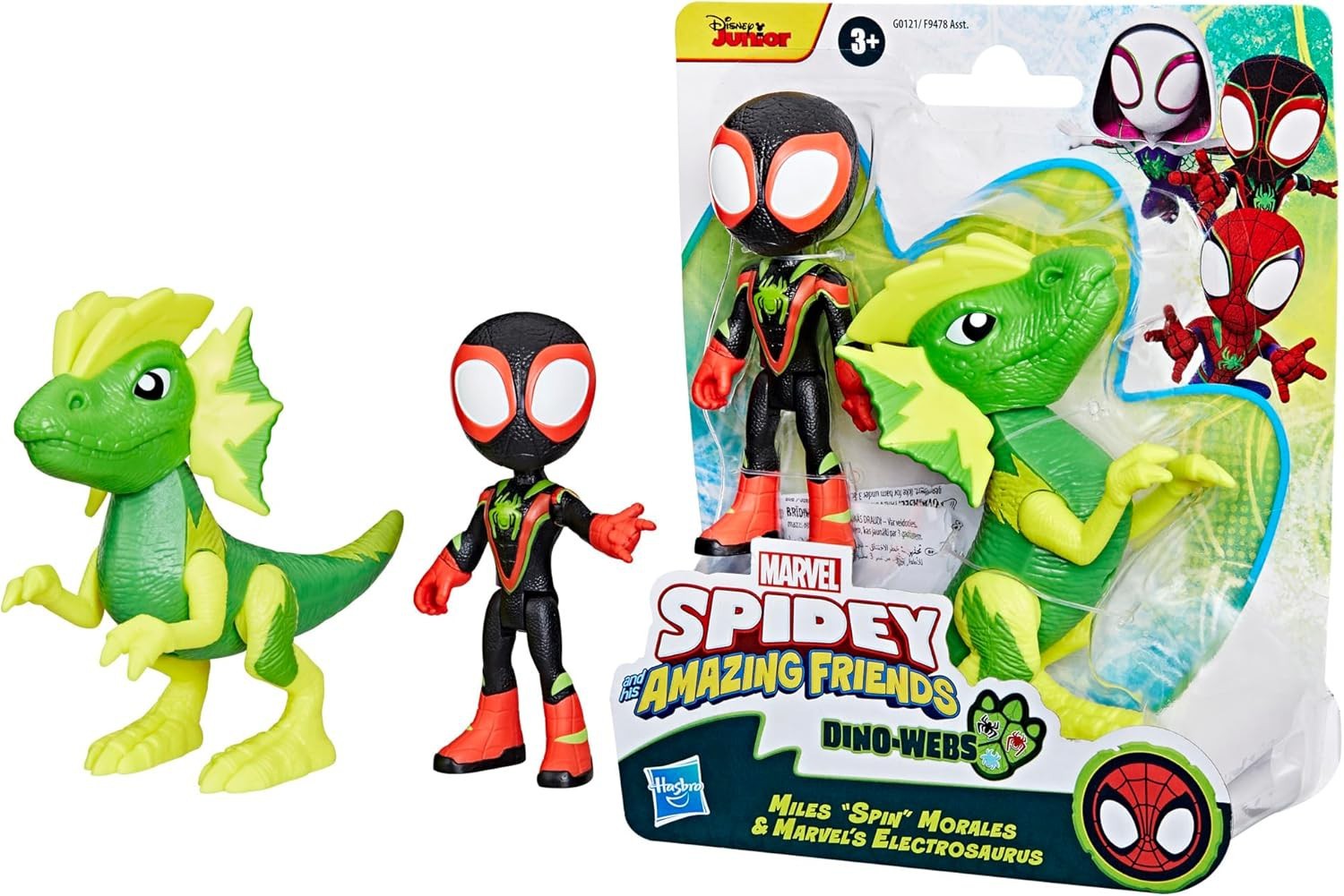 SPIDEY Electrosaurus MILES MORALES Original DINO-WEB Spider Man Hasbro G0121 4890₽