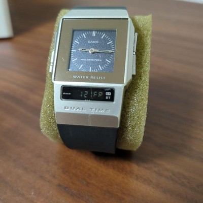 時計 Casio fs-01 Casio FS‑01 Film Watch Dual Time Ana‑Digi Vintage Working