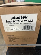 Plustek PS188 High Speed Document , 30 page per minute New In Box, Display