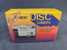Vintage Ansco Memo Disc HR 10 Film Camera Boxed HR10 Pocket 1980s Retro Yellow