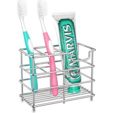 Toothbrush Holder 5 Slot Stainless Steel Bathroom Organizer Wall Mounted