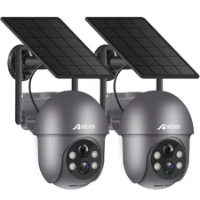 3MP Security Camera Wireless Outdoor, 2K Solar Outdoor Camera with 360° View,...