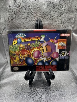AUTHENTIC Super Bomberman 2 Super Nintendo SNES Box/Game/Tray - Tested No Manual