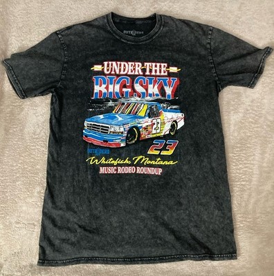 Outriders T-shirt - Whitefish Montana - Music Rodeo Roundup - L - VG++ - NASCAR