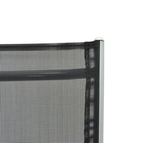 2er Set Klappstuhl Komfortbreite Gartenstuhl Klappstühle Hochlehner Alu schwarz - Bild 2 von 7