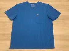 Figs Scrub Top Technical Collection Blue V Neck One Pocket Sz XL