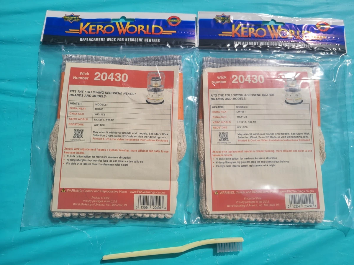 DURA HEAT DH1051 *TWO* KEROSENE HEATER WICKS u0026amp; *WICK CLEANING BRUSH  u0026amp; WICK GUIDE | eBay