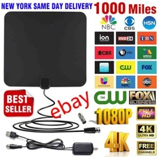 1000 Miles Range Digital TV Antenna 1080P Amplified HDTV Booster USB Power HD 4K