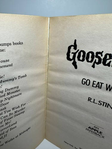5th Print #21 Go Eat Worms Goosebumps Book RL Stine Original Series 1994 Cover - Picture 16 of 18