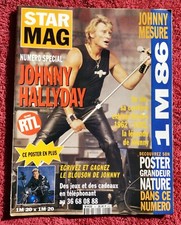 MAGAZINE STAR MAG 6  SPECIAL JOHNNY HALLYDAY + POSTER GRANDEUR NATURE 48 PAGES 