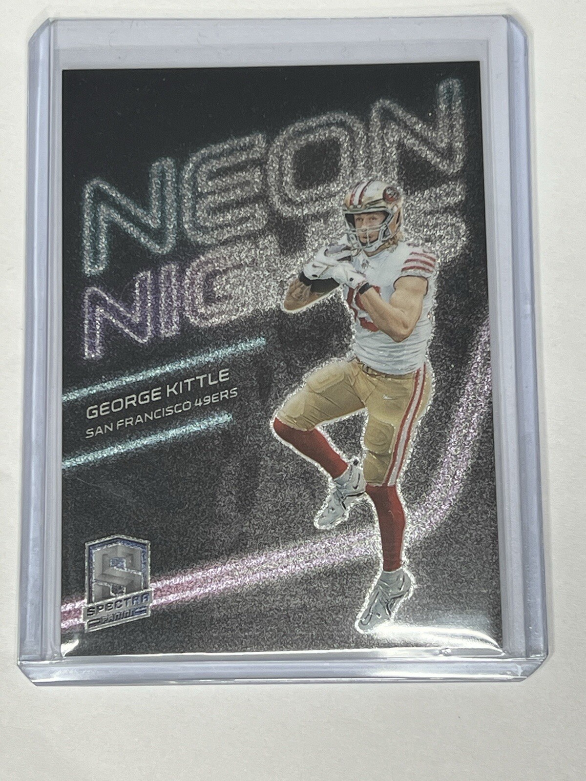 2023 Panini Spectra SSP CASE HIT NEON NIGHTS GEORGE KITTLE #NN-GK 49ERS RARE