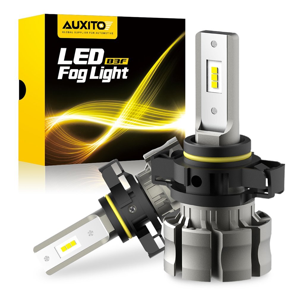 AUXITO CANBUS 2504 5202 LED Fog Light Bulbs 6500K White Extremely bright B3F E