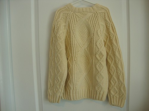 Gymboree CONSTRUCTION ZONE Beige Hand Knit Cable Sweater Boy Size 7 NWT - Fall - Picture 6 of 12