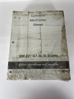 Cummins MerCruiser Diesel SM # 27 D7.3L D-Tronic OEM Service Manual 90-861784-1