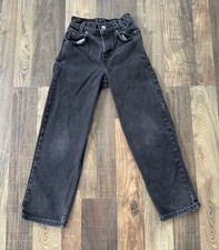 Levi's 31450-4159 Slim Black Jeans Youth size 7 W19 L21  White Tab 90s