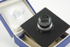 Wollensak 7 1/4" f 6.3 enlarging lens w/4x4 wood mounting board VINTAGE
