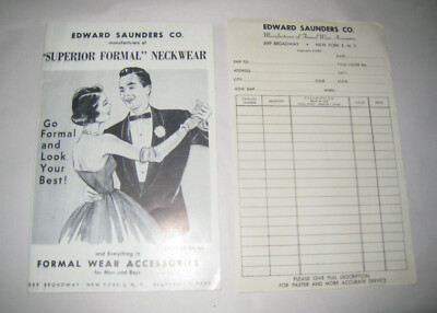1950s Catalog No 66 Edward Saunders Co Broadway New York Formal Neckwear Accesso