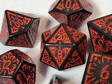 Red Starburst XL Dnd Dice Set | Dungeons and Dragons | Colossal Dice Set