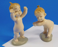 2 Vintage 1963 Lefton Kewpie Figures. Japan.