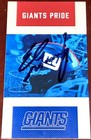Eli Manning #10 New York Giants NFL QB auto autograph signed football SCHEDULE ! — photo 2