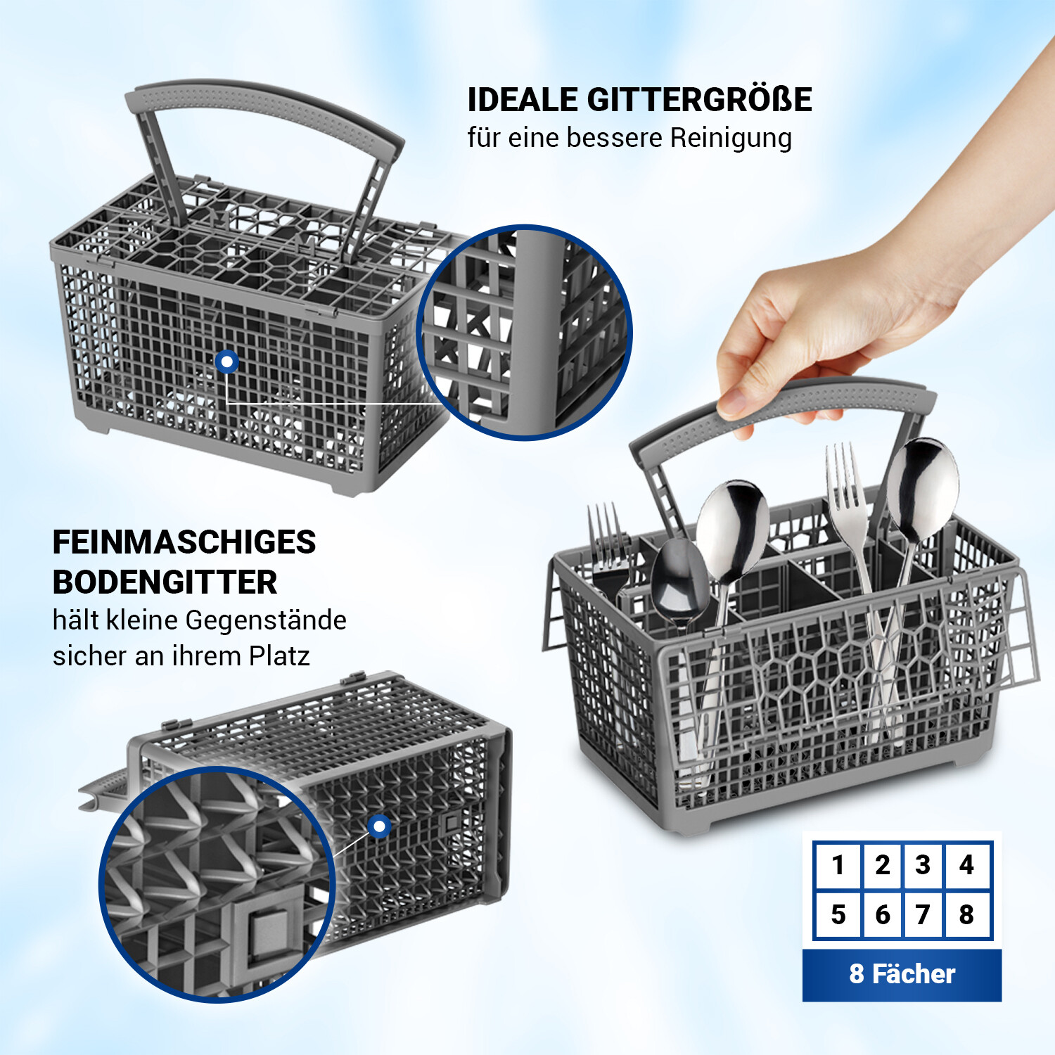 ALINK Besteckkorb Spülmaschine Universal - Ersatz Für Bosch 00093046 & Andere Marken