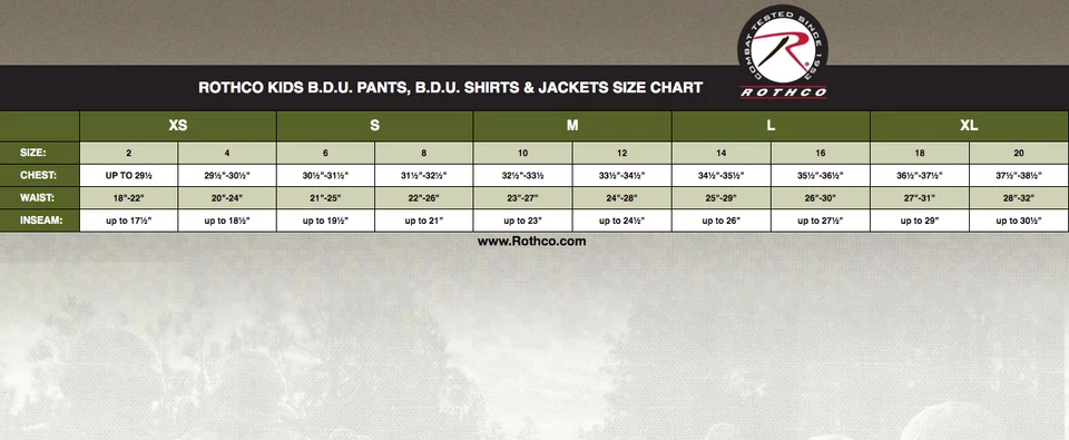 Детская камуфляжная рубашка/брюки в военном стиле BDU Woodland Digital Rothco 66115/66215 - Изображение 2 из 4