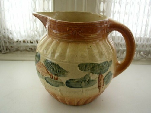 Antique, Rare, Yellow Ware Pitcher - Picture 2 of 9