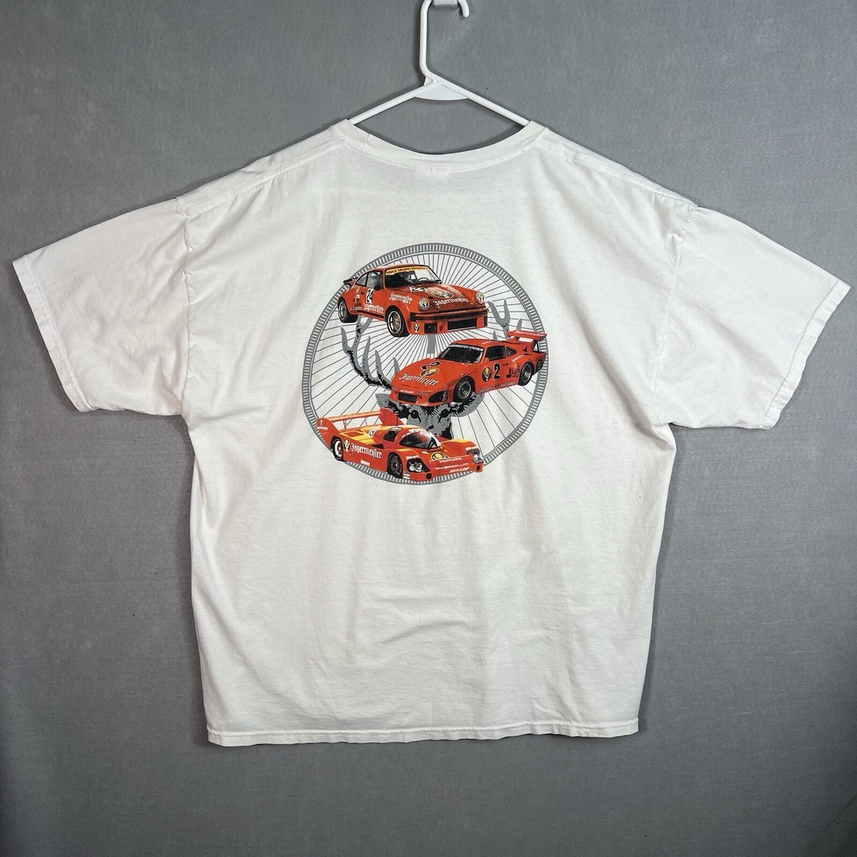 Vintage 90s Jagermeister Racing Porsche 935 911 962 Car T Shirt