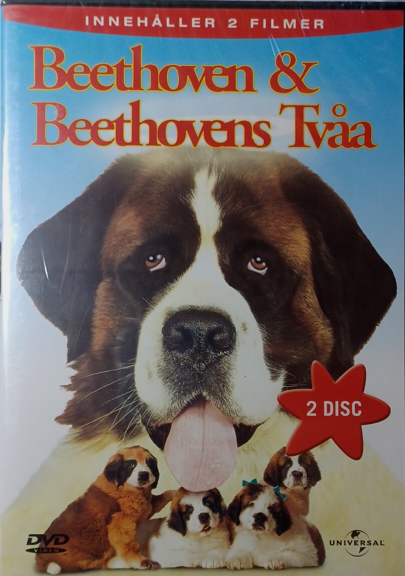 BEETHOVEN 1 & 2 DVD NEW SEALED SWEDISH IMPORT WITH ENGLISH LANGUAGE/SUBTITLES 25