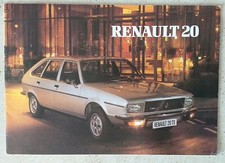 Renault 20 Model Range car sales marketing  brochure 1980/81 PreLoved Gift