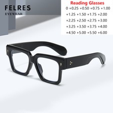 Men Women Square Blue Light Blocking Reading Glasses Fashion Clear Lens Glasses