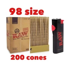 raw classic 98 special size pre rolled cone +RAW PHOENIX ULTIMATE LIGHTER