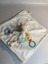 CARTERS GIRAFFE PLUSH LOVEY WITH BABY AND TEETHING RINGS SECURITY BLANKET