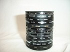 Lot of 12 46mm lens filter Uv, Skylight, Cpl, close up, Protector -As Is filters
