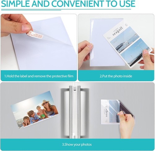 12 Pack 4x6 White Magnetic Picture Frames for Refrigerator with Clear Cover - Picture 3 of 11
